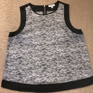 Calvin Klein Sleeveless Back Zipper Accent Top